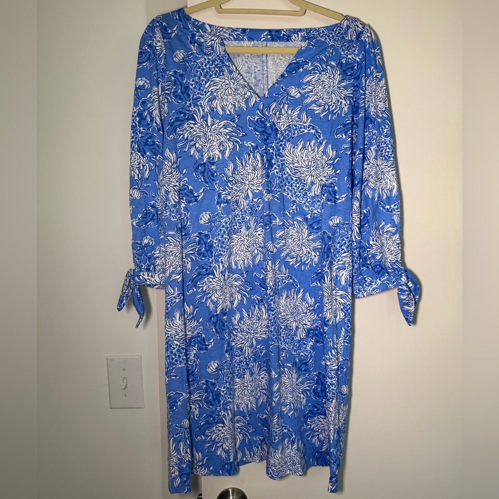 GUC Lilly Pulitzer Cath Dress - Boca Blue Croc and Lock It